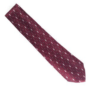 Today's Man Men Necktie All Silk Red Silver Size 61x4 - NWOT - made in USA